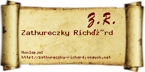 Zathureczky Richárd névjegykártya