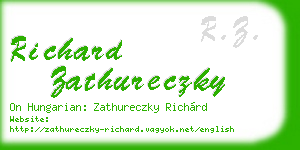 richard zathureczky business card